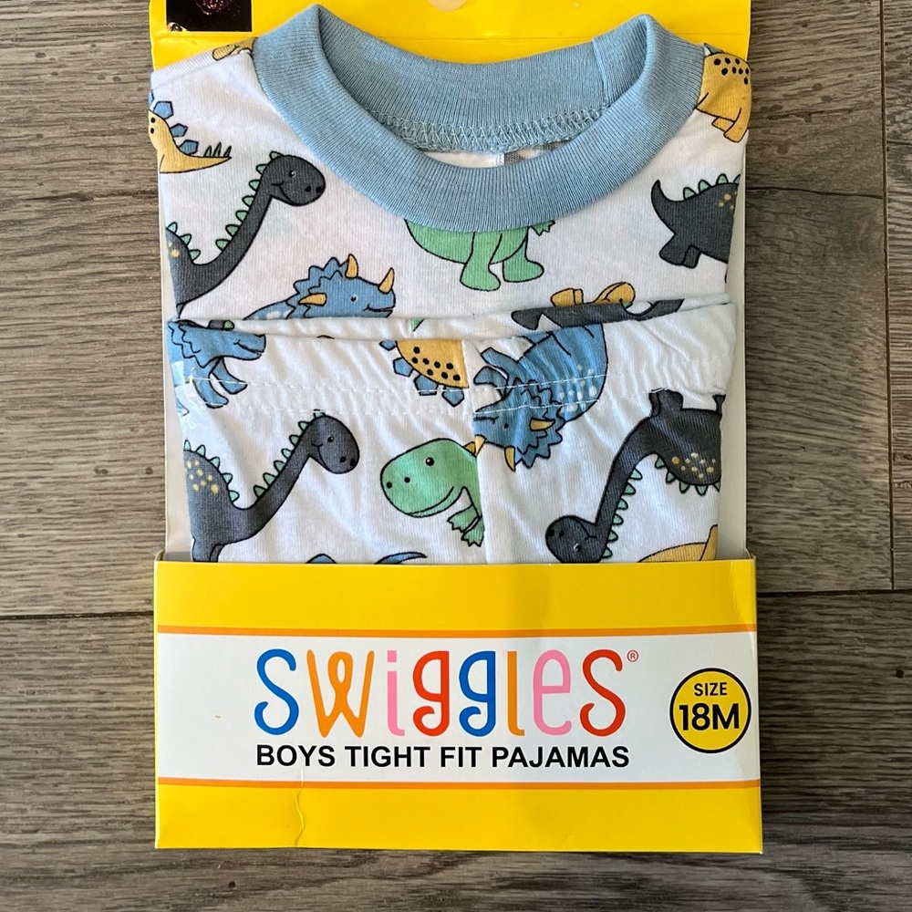 Swiggles Boys Tight Fit Pajamas 18 Months Toddler Long Sleeve Pants 2 Piece NWT